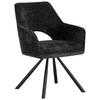 ARMLEHNSTUHL  in Eisen Teddystoff  - Schwarz, Design, Textil/Metall (60/85/63cm) - Ambia Home