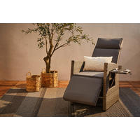 GARTEN-RELAXSESSEL 57/73/105 cm  - Grau, MODERN, Kunststoff/Textil (57/73/105cm) - Ambia Garden