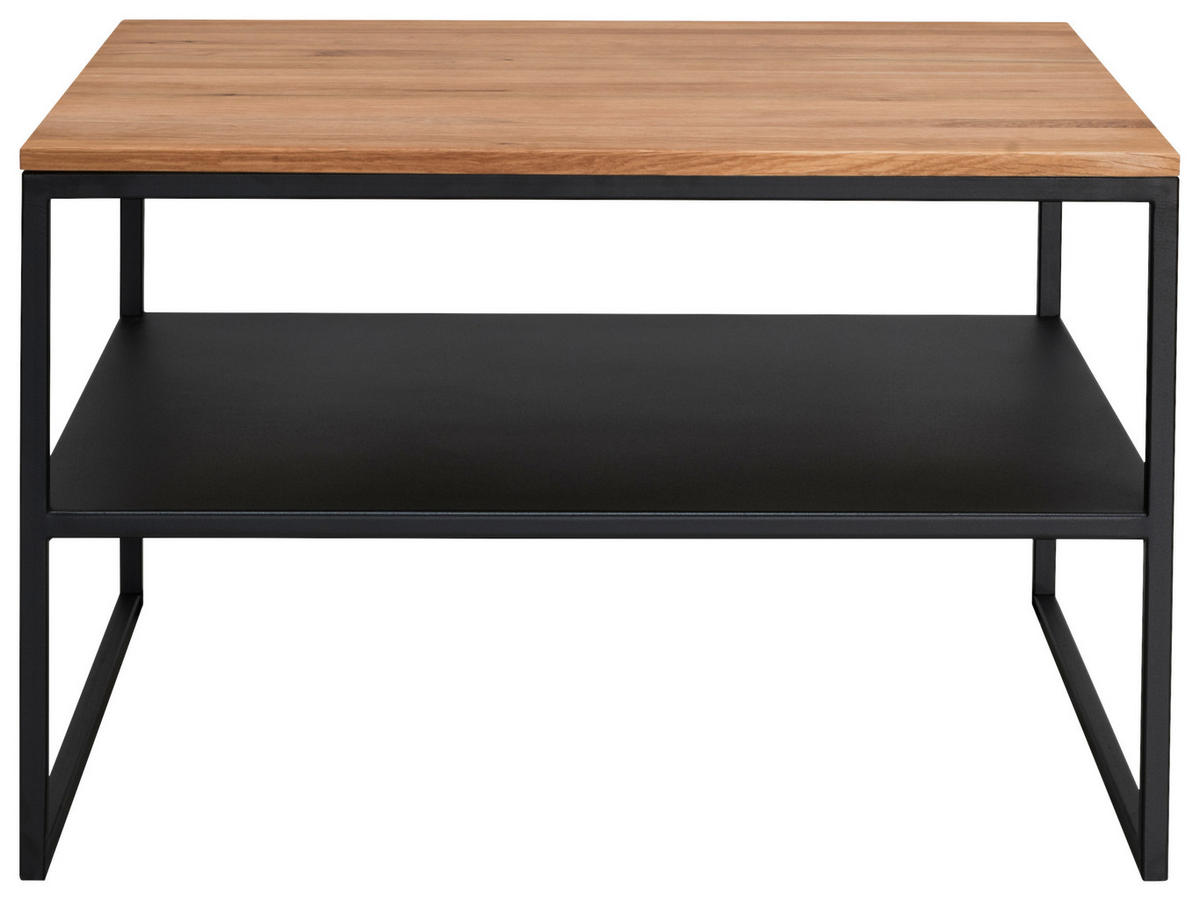 COUCHTISCH in Metall 65/65/41 cm  - Eichefarben/Schwarz, Design, Holz/Metall (65/65/41cm) - Johann Jakob