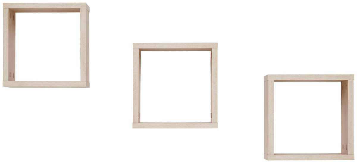 ZIDNA POLICA - boja breze, Trendi, pločasti materijal (30/30/20cm) - Jimmylee