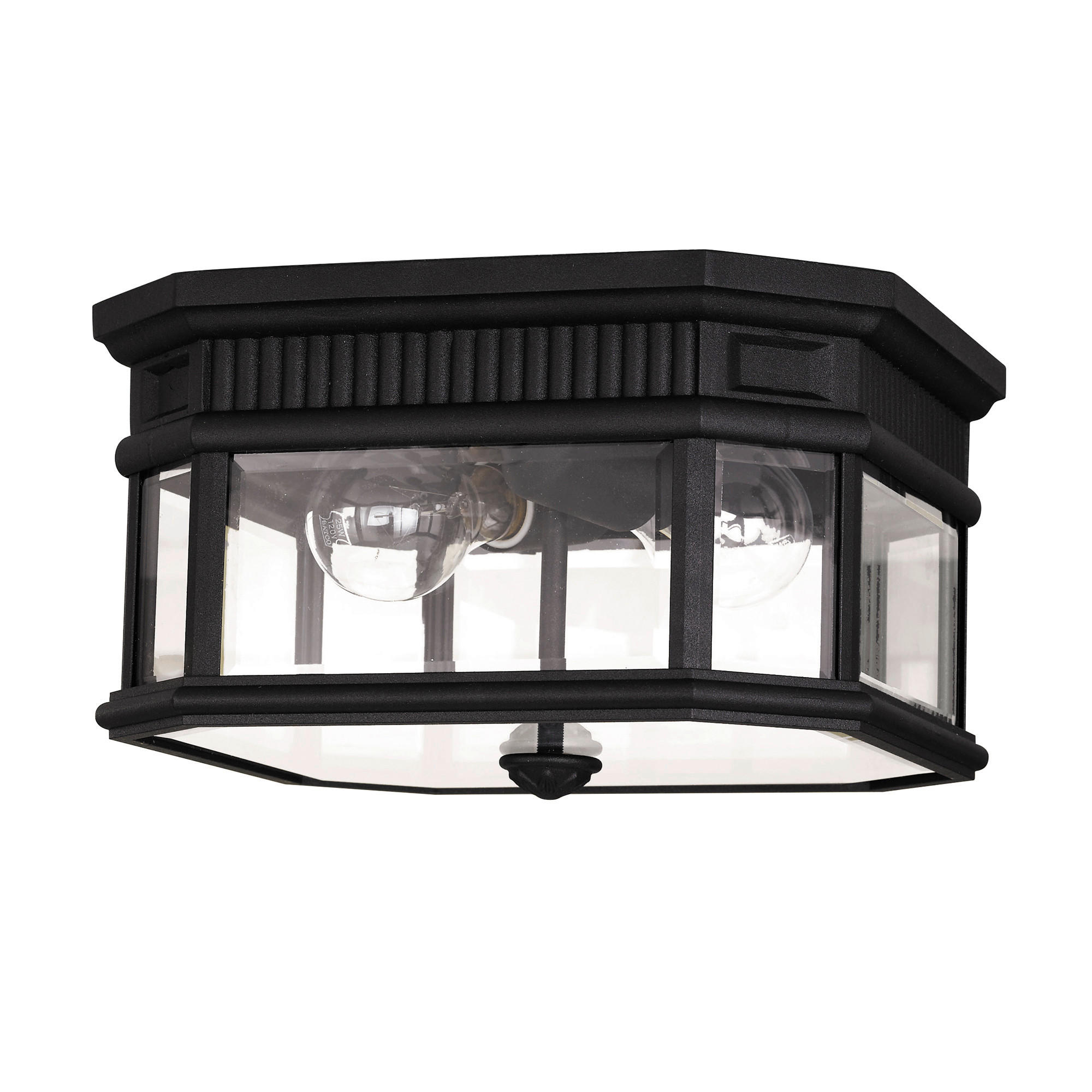 TAKLAMPA UTOMHUS Elstead Cotsln 29.2/16.8 cm  - svart, Klassisk, metall/glas (29.2/16.8cm) - Elstead Lighting