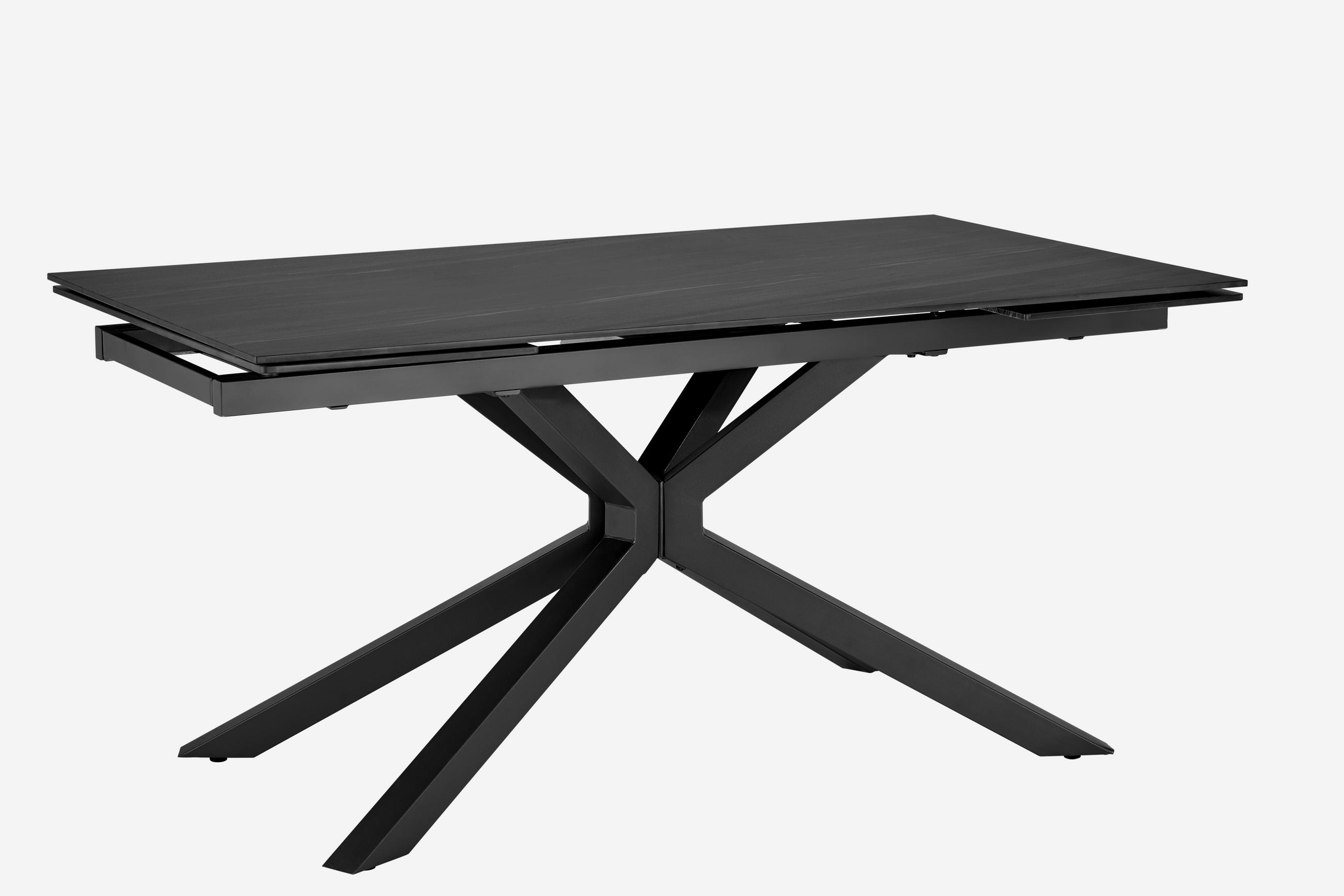 Masă Extensibilă din metal, ceramică, 160/90/75 cm,