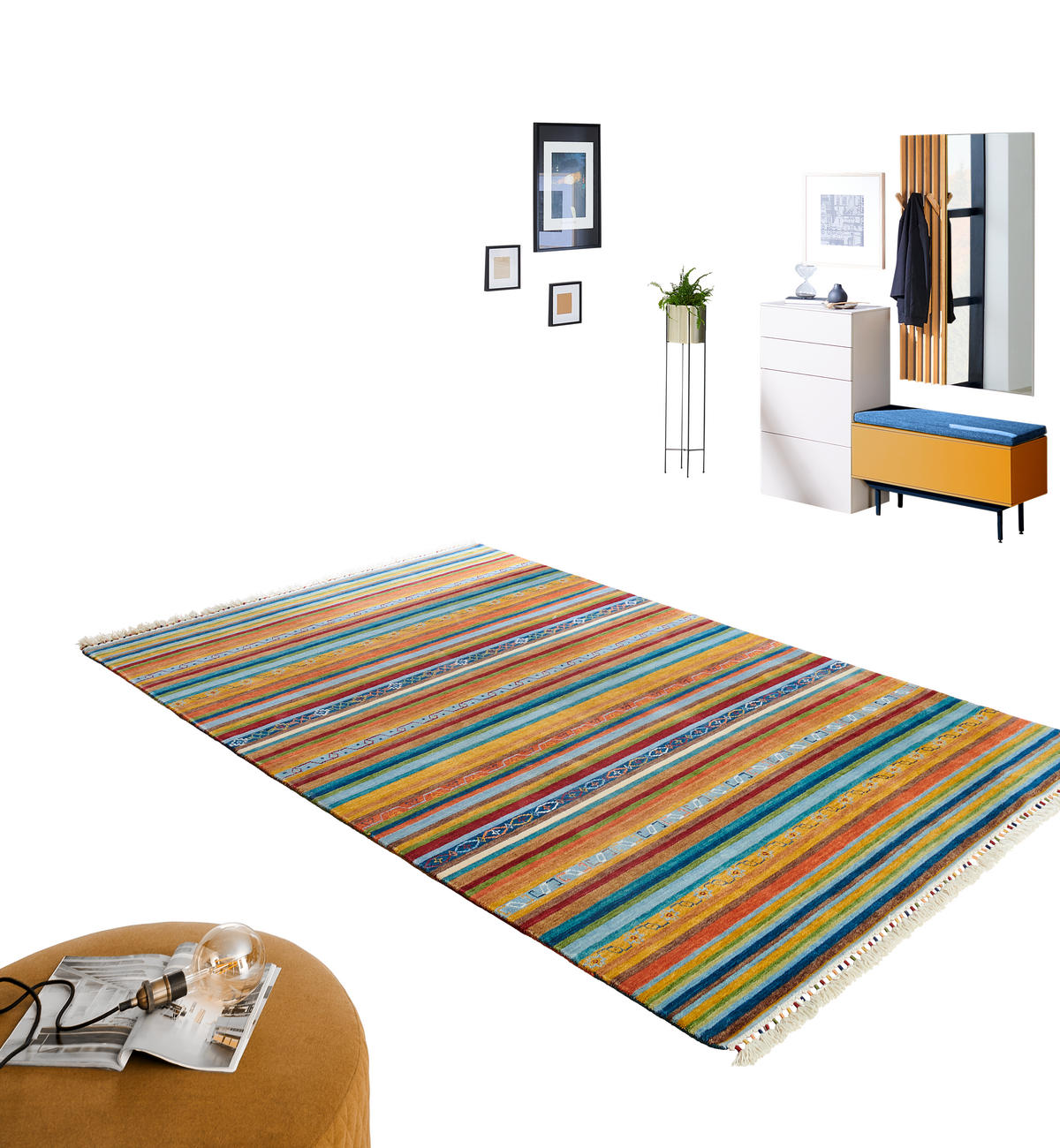ORIENTÁLNÍ KOBEREC, 200/300 cm, vícebarevná - vícebarevná, Lifestyle, textil (200/300cm) - Cazaris