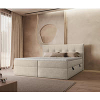 BOX KREVET    140/200 cm  - crna/krem, Moderno, drvni materijal/tekstil (140/200cm) - Boxxx