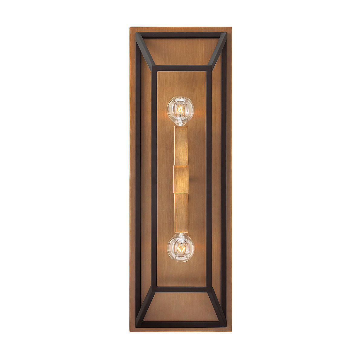 WANDLEUCHTE - Schwarz/Bronzefarben, Konventionell, Metall (19/23,5/56,6cm) - Elstead Lighting
