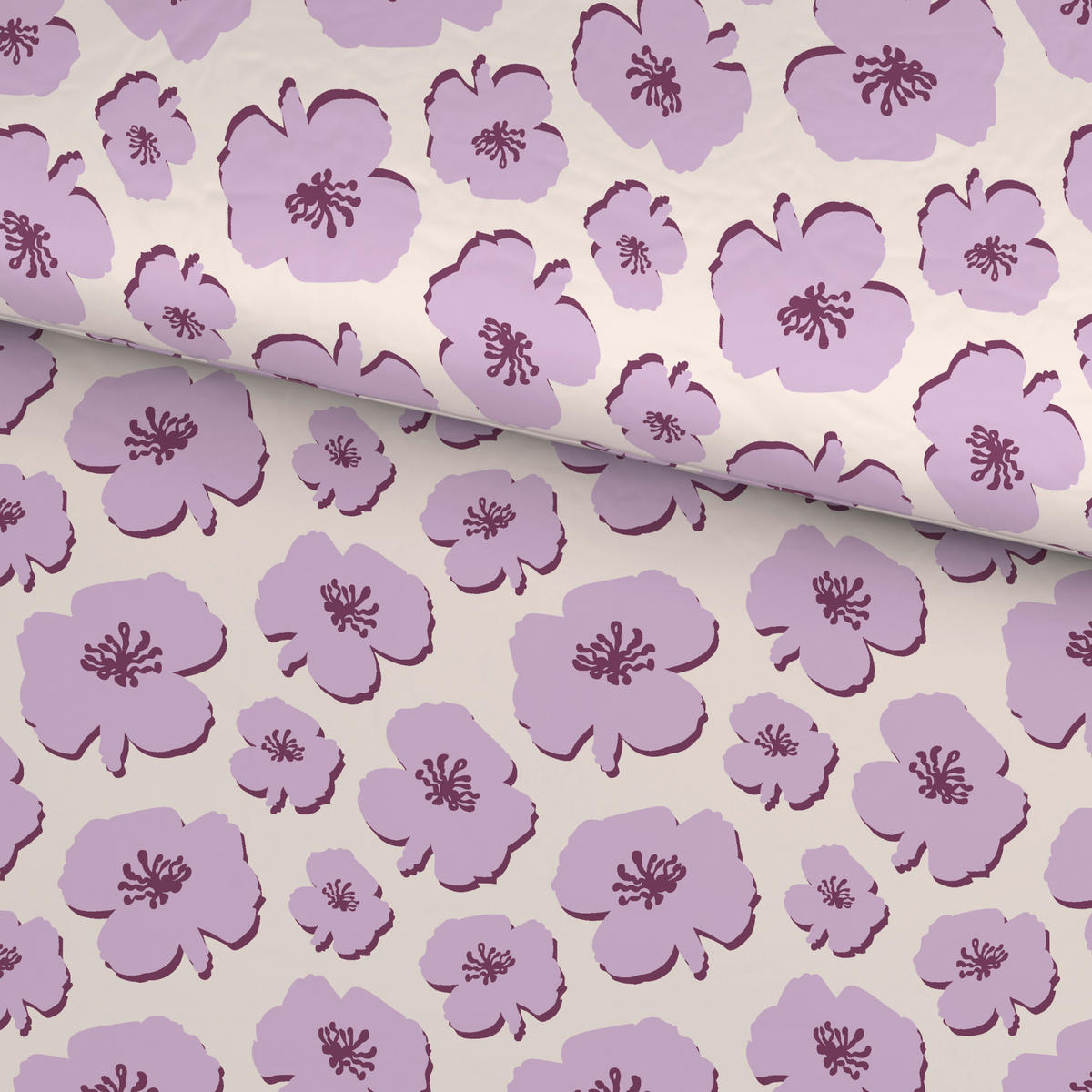 BETTWÄSCHE Satin 135/200 cm  - Lila, Textil (135/200cm) - Esposa