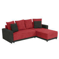 ECKSOFA Anthrazit, Rot Mikrofaser  - Anthrazit/Rot, Design, Kunststoff/Textil (178/248cm) - MID.YOU