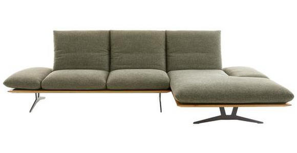 ECKSOFA Grün Flachgewebe  - Schwarz/Grün, Design, Holz/Textil (314/159cm) - Dieter Knoll