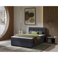 BOXSPRINGBETT 140/200 cm  in Anthrazit  - Anthrazit/Schwarz, MODERN, Karton/Holz (140/200cm) - MID.YOU