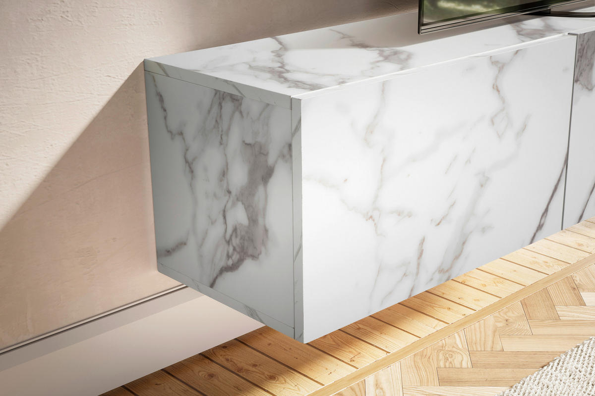 NIZKA OMARICA bela  - bela, Design, leseni material (160/30/30cm) - MID.YOU