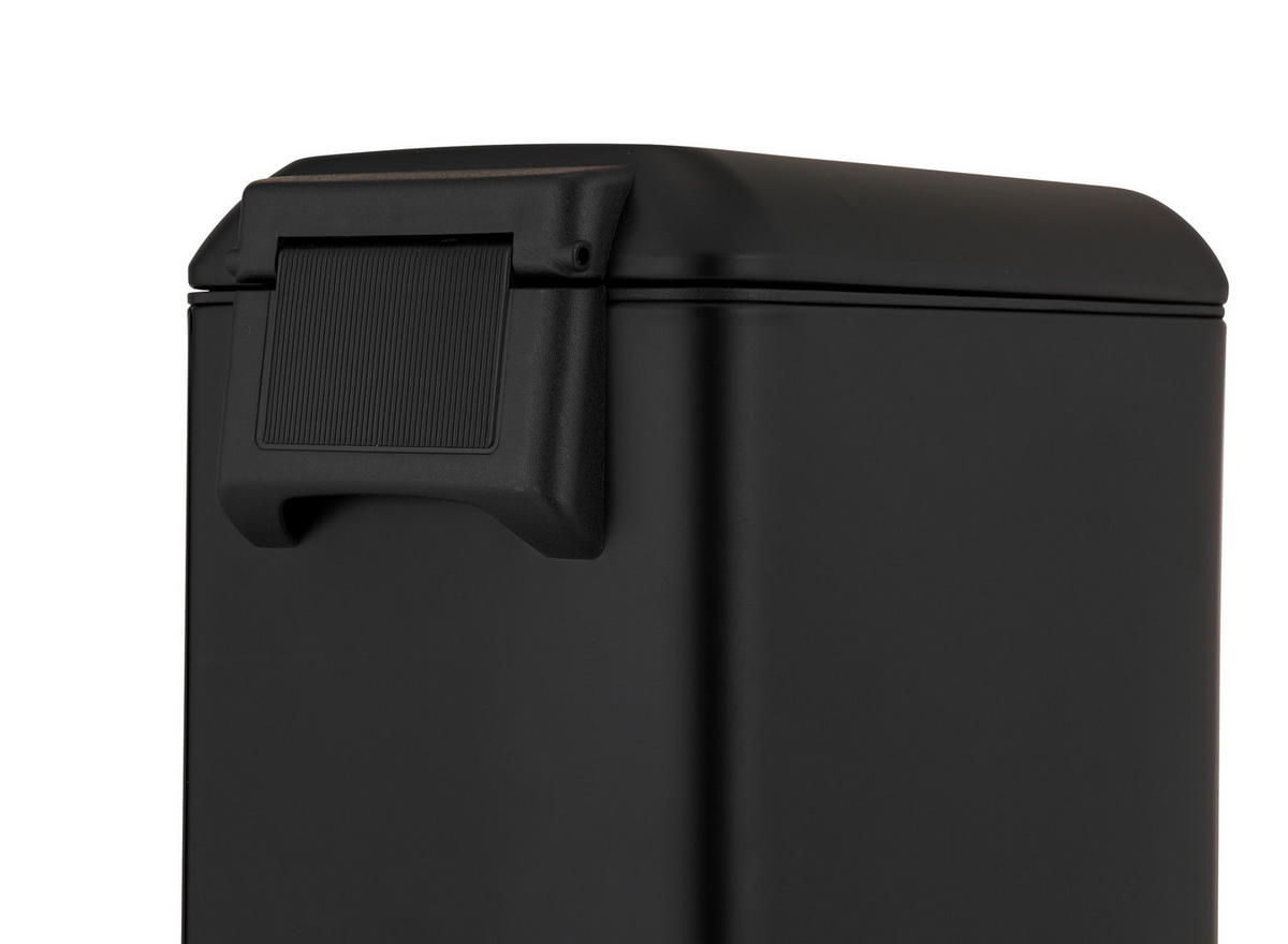 TRETEIMER 20 L  - Schwarz, Basics, Kunststoff/Metall (23,5/55/41cm) - Wenko