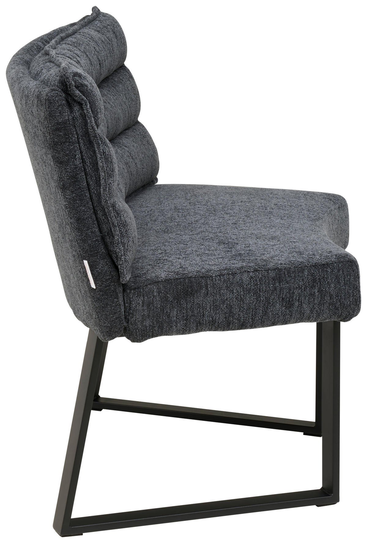 KLUPA  siva  metal, tekstil      - siva/crna, Moderno, metal/tekstil (108/82/60cm) - Livetastic