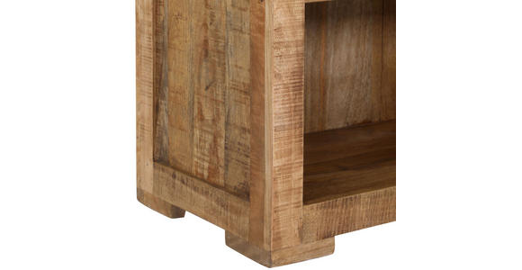 REGAL Mangoholz massiv Braun  - Schwarz/Braun, LIFESTYLE, Holz/Metall (95/190/45cm) - Landscape