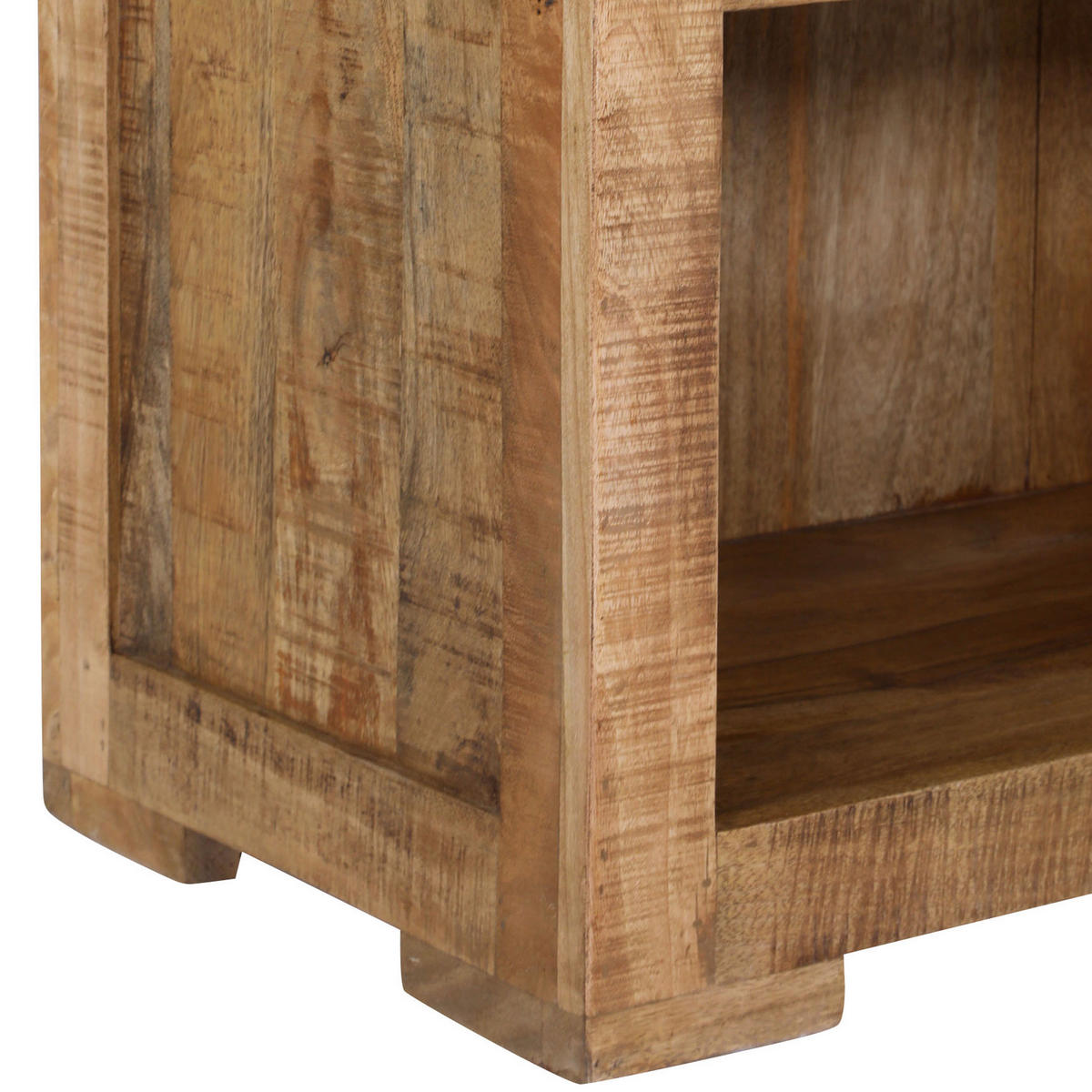 REGAL Mangoholz massiv Braun  - Schwarz/Braun, LIFESTYLE, Holz/Metall (95/190/45cm) - Landscape