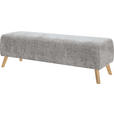 BETTBANK 145/45/48 cm - Eichefarben/Grau, Design, Holz/Textil (145/45/48cm) - Esposa