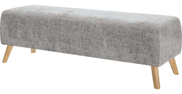 BETTBANK 145/45/48 cm - Eichefarben/Grau, Design, Holz/Textil (145/45/48cm) - Esposa