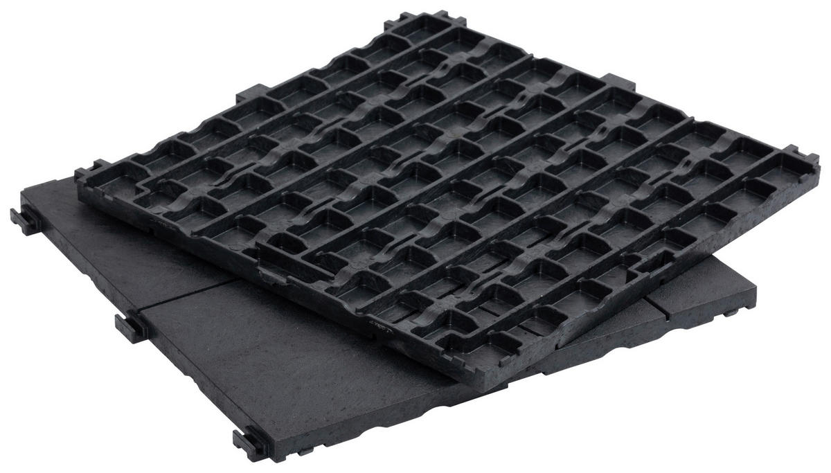 TERRASSENFLIESE GRAPHITE 30X30CM 6-ER SET  - Graphitfarben, MODERN, Kunststoff (31,8/31,8/8,3cm)