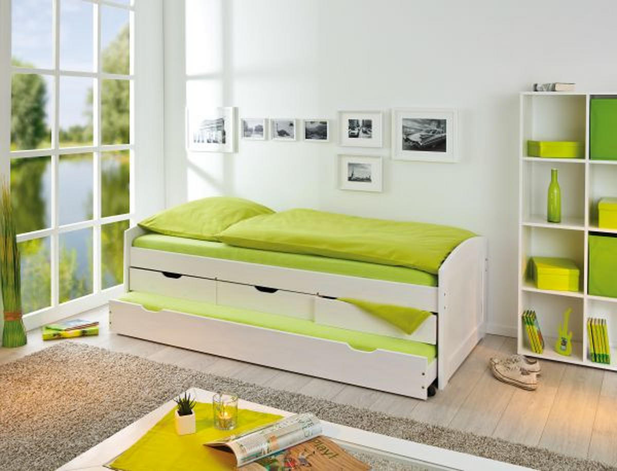 LEŽALNIK,  bela les - bela, Moderno, les (90/200cm)