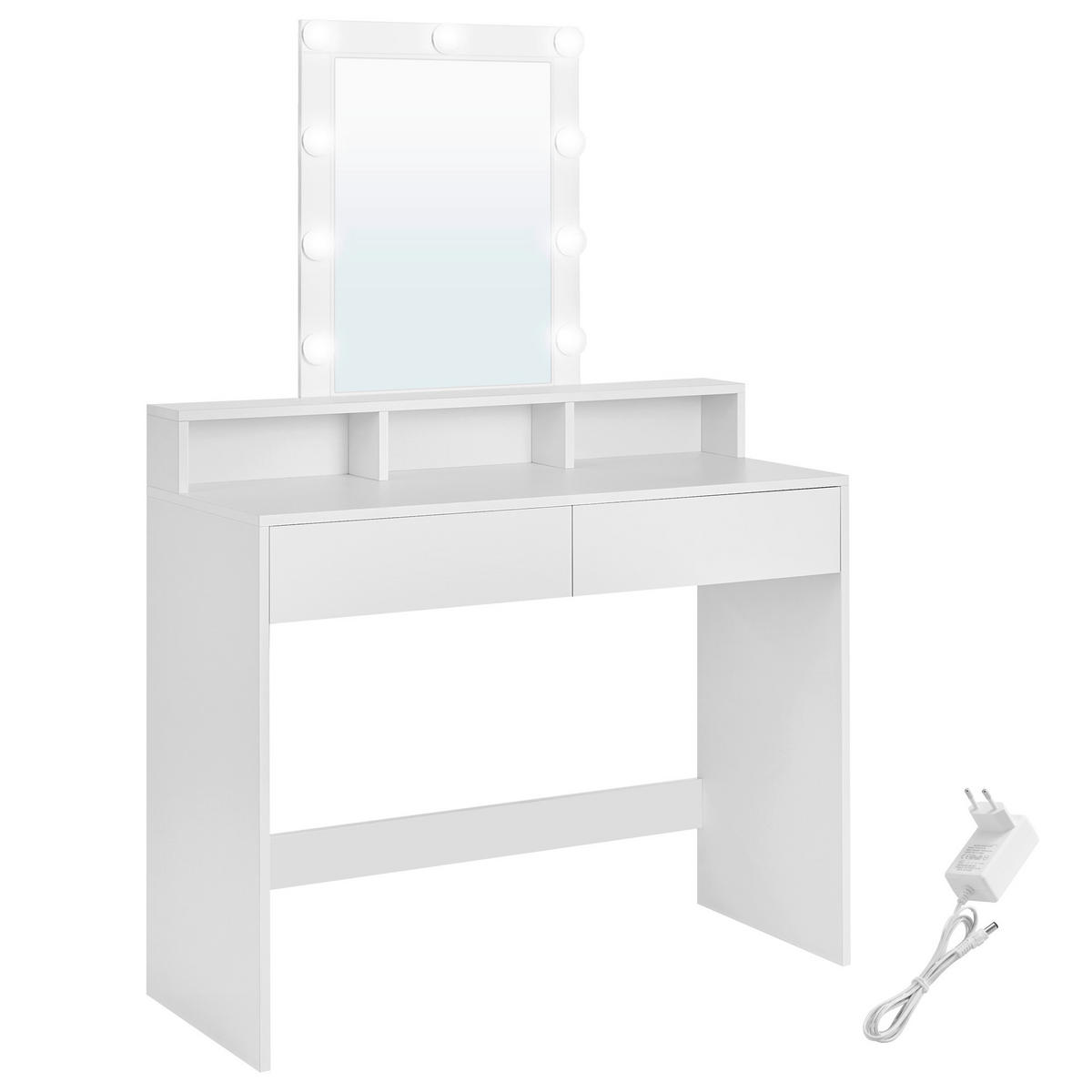 SCHMINKTISCH in Weiß  - Weiß, Basics, Holzwerkstoff (100/40/145cm) - Boxxx