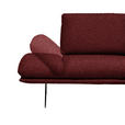 ECKSOFA  in Flachgewebe Rot  234/155 cm  - Rot/Schwarz, Design, Textil/Metall (234/155cm) - Dieter Knoll