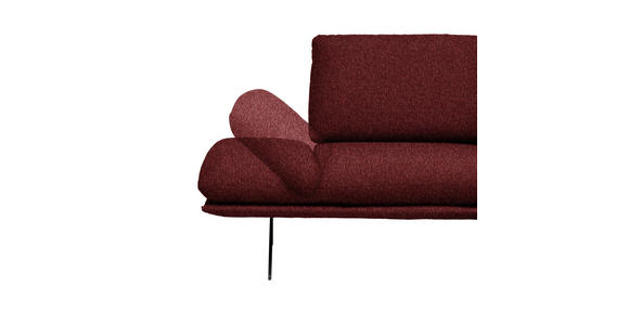 ECKSOFA  in Flachgewebe Rot  234/155 cm  - Rot/Schwarz, Design, Textil/Metall (234/155cm) - Dieter Knoll