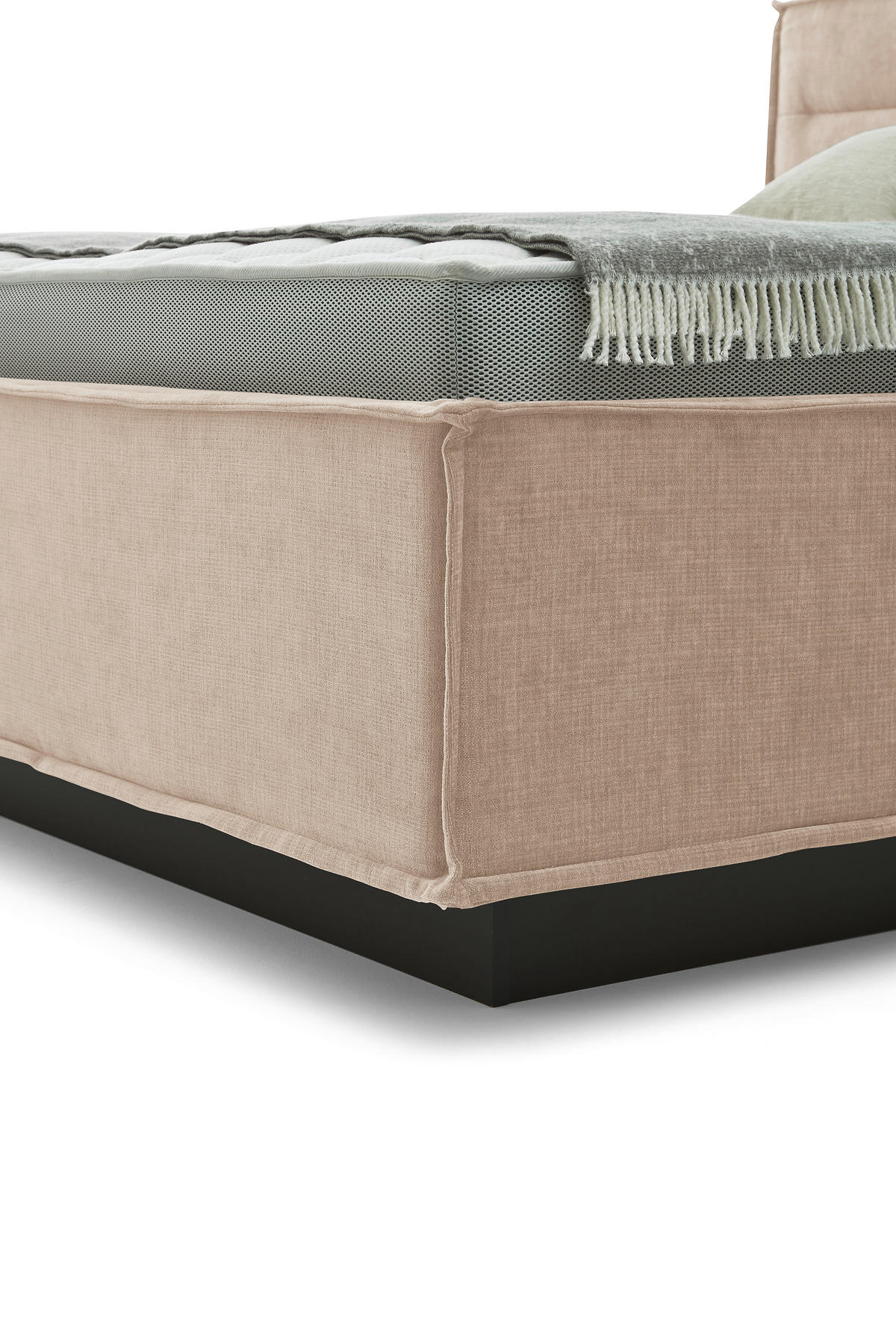 POLSTERBETT gepolstertes Kopfteil, Bettkasten, Lattenroste, Matratzen 180/200 cm  in Beige  - Schieferfarben/Beige, Design, Textil (180/200cm) - Musterring