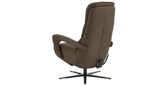 RELAXSESSEL in Leder Dunkelbraun  - Dunkelbraun/Schwarz, Design, Leder/Metall (76/110/86cm) - Dieter Knoll