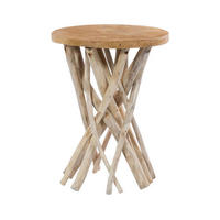 PRÍRUČNÝ STOLÍK, tíkové drevo, prírodná farba - prírodná farba, Natur, drevo (40/55/40cm)