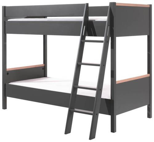 ETAGENBETT 90/200 cm Anthrazit  - Anthrazit/Naturfarben, MODERN, Holz/Holzwerkstoff (90/200cm) - MID.YOU