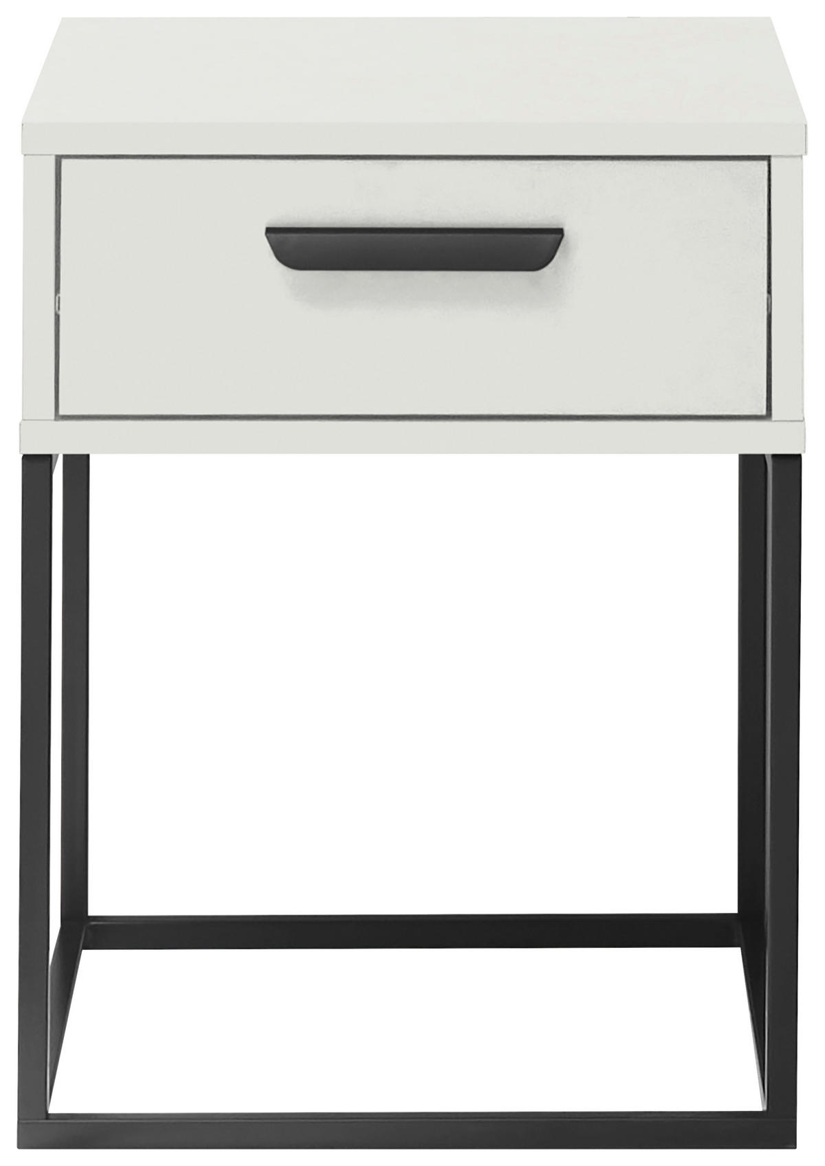NOĆNI ORMARIĆ crna, bijela   - bijela/crna, Moderno, drvni materijal/metal (40/52/38,5cm) - Livetastic