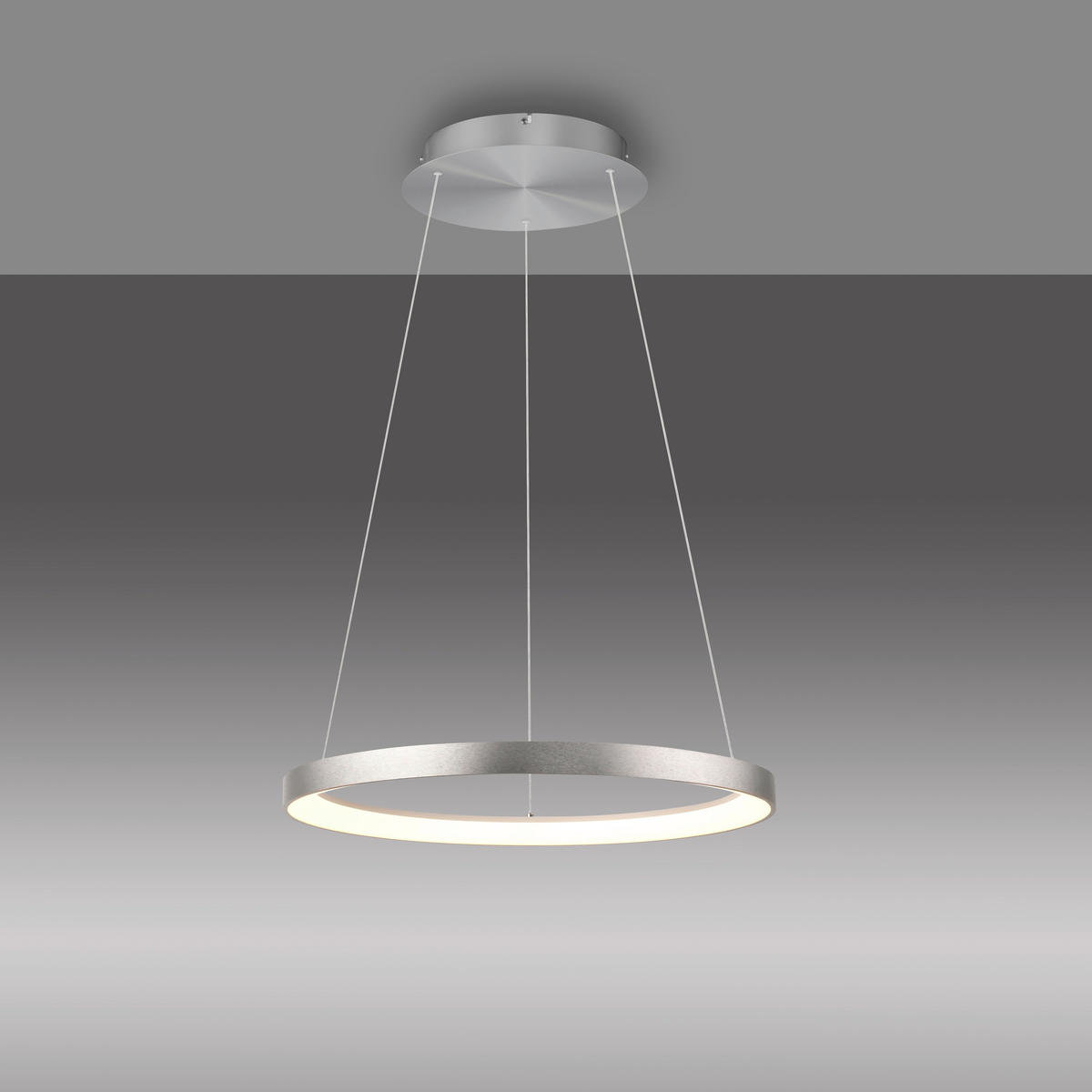 LED FÜGGESZTÉK - alumínium színű, Design, műanyag/fém (57/200/200cm)