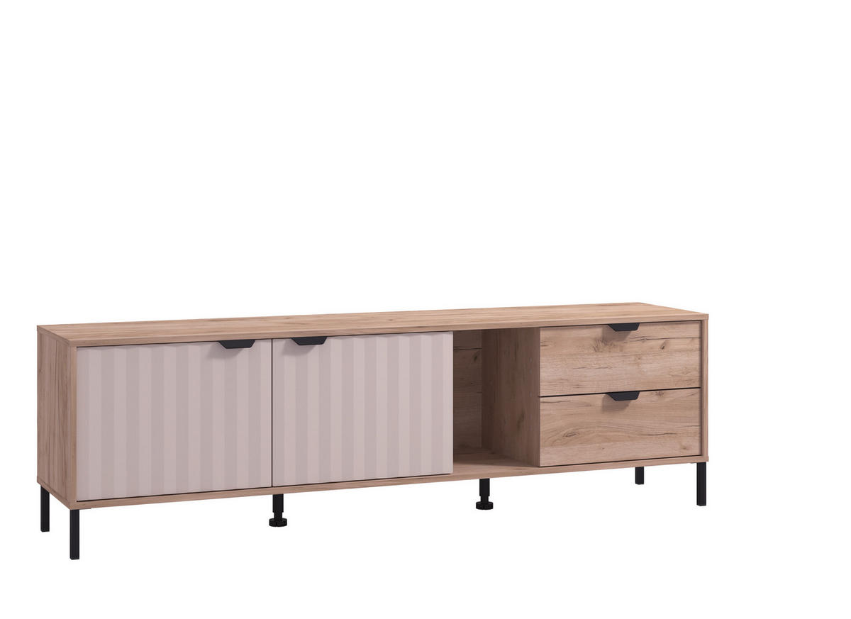 TV-ELEM 183/54/40 cm  - szürke tölgy/kasmír, Basics, faalapú anyag (183/54/40cm) - Hom`in