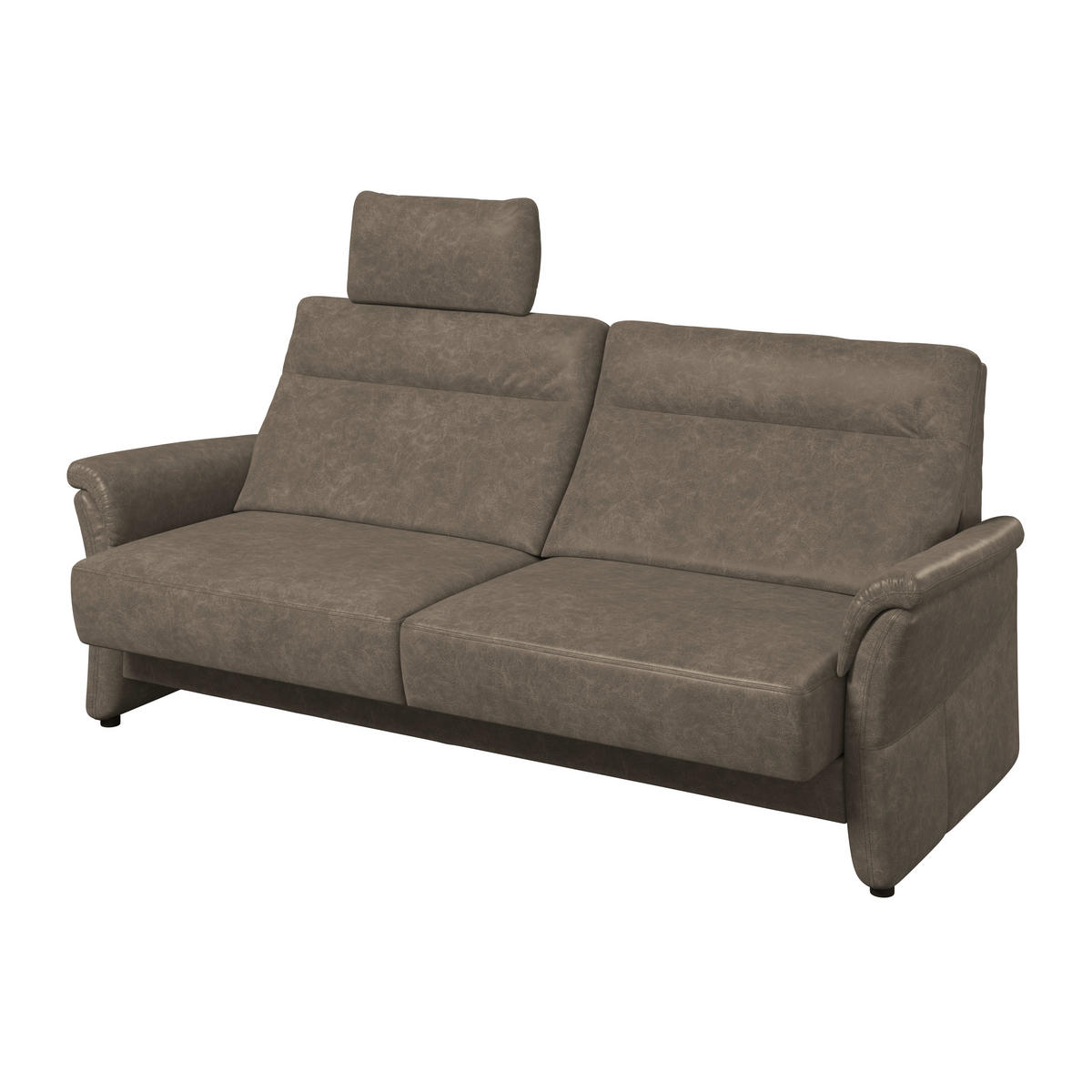 3,5-SITZER - Graubraun/Schwarz, Konventionell, Kunststoff/Textil (205/98/91cm) - Elegando