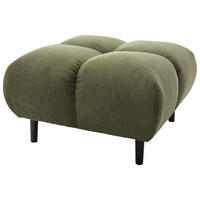 HOCKER Textil Dunkelgrün  - Dunkelgrün/Schwarz, Modern, Holz/Textil (73/41/73cm) - Pure Home Lifestyle
