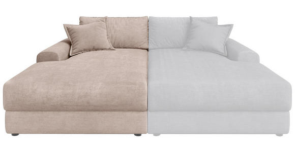 BIGSOFA Cord Rosa  - Schwarz/Rosa, MODERN, Kunststoff/Textil (117/93/190cm) - Carryhome