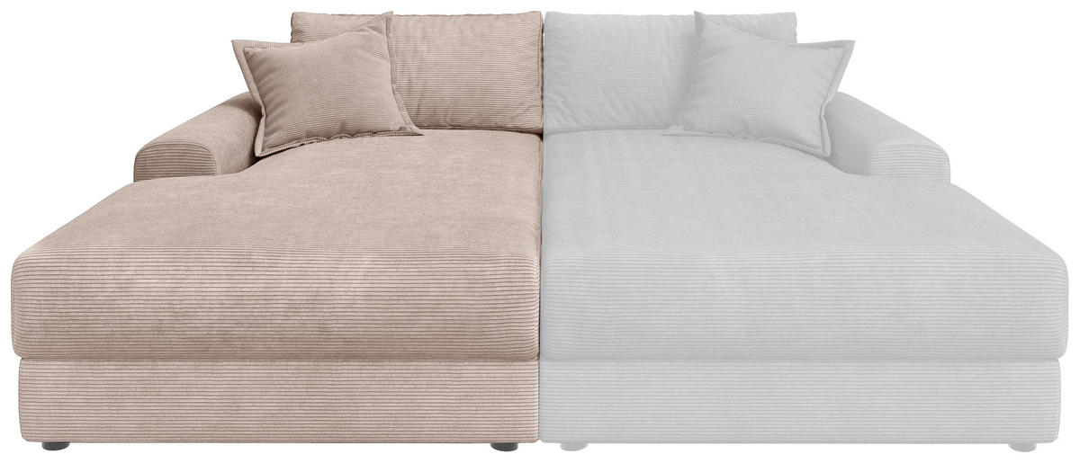 BIGSOFA Cord Rosa  - Schwarz/Rosa, MODERN, Kunststoff/Textil (117/93/190cm) - Carryhome