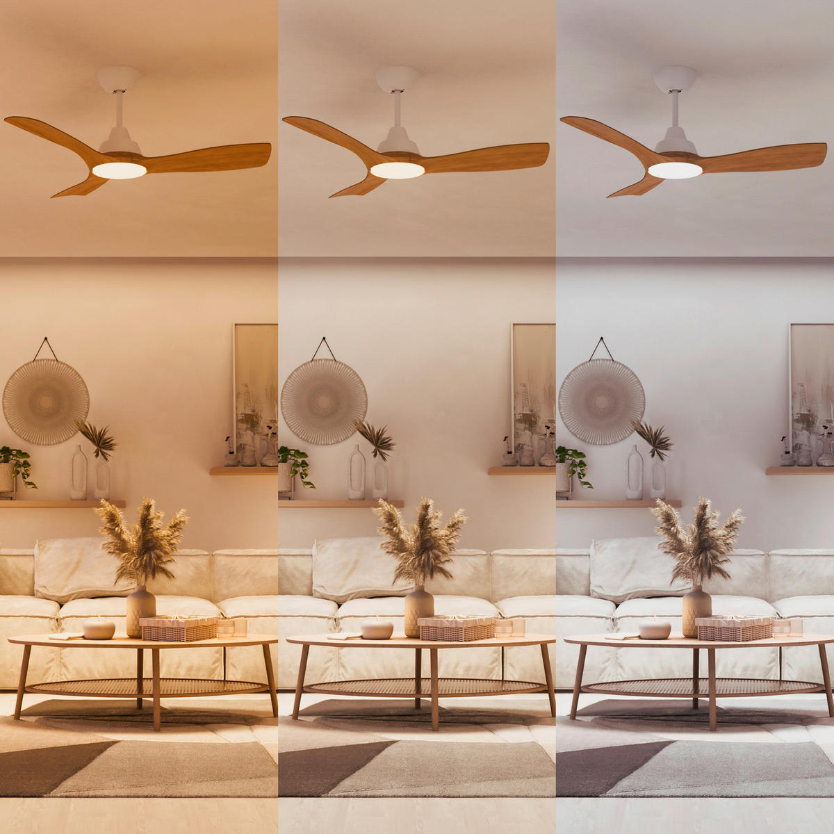 Ventilator mit Beleuchtung 106/31/106 cm  - Hellbraun/Schwarz, KONVENTIONELL, Kunststoff (106/31/106cm) - Philips