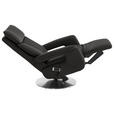 RELAXSESSEL in Leder Grau  - Edelstahlfarben/Grau, Design, Leder/Metall (78/112/85cm) - Cantus