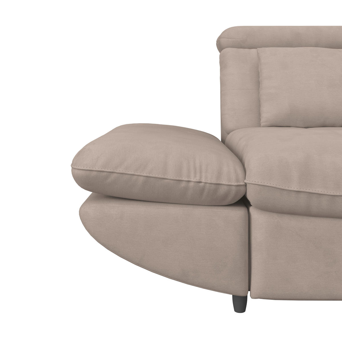 WOHNLANDSCHAFT in Webstoff Beige  - Beige/Schwarz, Modern, Kunststoff/Textil (233/311cm) - MID.YOU