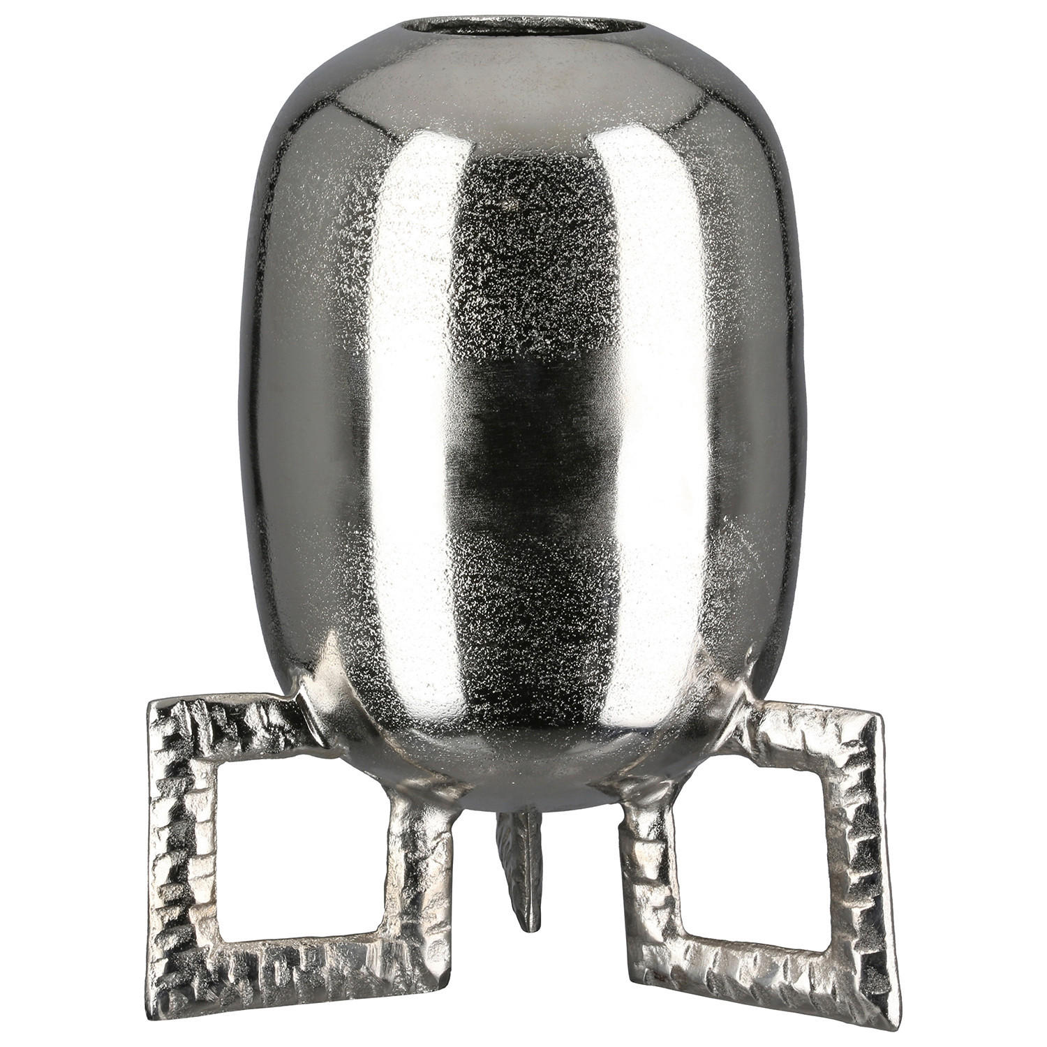 DEKOVASE  - Silberfarben, Basics, Metall (23/29/23cm)