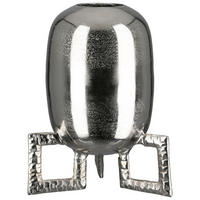 DEKOVASE  - Silberfarben, Basics, Metall (23/29/23cm)