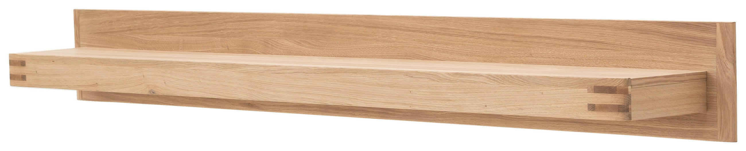 WANDBOARD Balkeneiche furniert, massiv Eichefarben  - Eichefarben, Design, Holz/Holzwerkstoff (180/20/25cm) - Livetastic