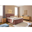BOXSPRINGBETT 180/200 cm  in Rosa  - Schwarz/Rosa, Design, Kunststoff/Textil (180/200cm) - Xora