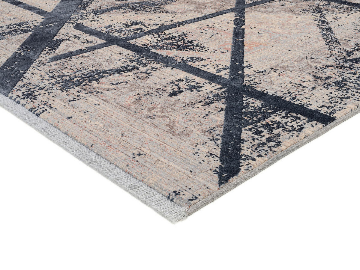 WEBTEPPICH 80/150 cm Arizona Grau, Dunkelblau  - Dunkelblau/Grau, Design, Textil (80/150cm) - Musterring
