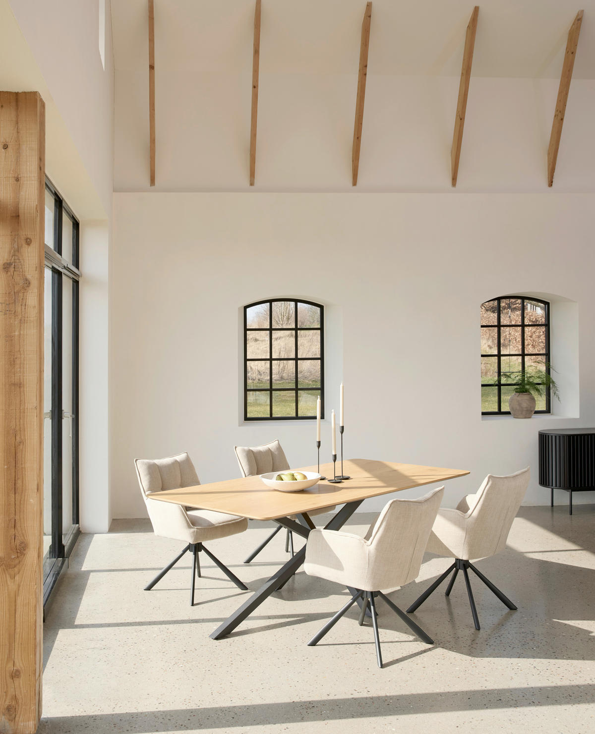 ESSTISCH Eiche rechteckig Naturfarben  - Schwarz/Naturfarben, MODERN, Holz (200/75/100cm) - Livetastic