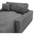 XXL-SESSEL Cord Dunkelgrau    - Dunkelgrau/Schwarz, MODERN, Kunststoff/Textil (160/87/190cm) - Carryhome