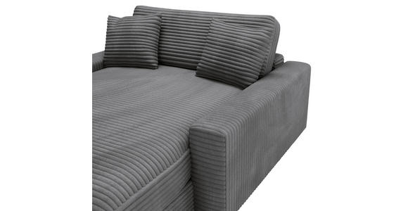XXL-SESSEL Cord Dunkelgrau - Dunkelgrau/Schwarz, MODERN, Kunststoff/Textil (160/87/190cm) - Carryhome