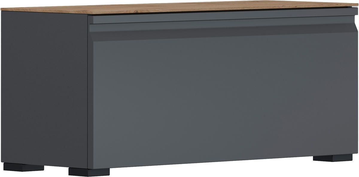 KLUPA ZA PREDSOBLJE  antracit, boje hrasta  drvni materijal  - boje hrasta/crna, Design, drvni materijal/plastika (93/42/36cm) - Dieter Knoll