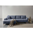 ECKSOFA in Webstoff Blaugrau  - Buchefarben/Blaugrau, KONVENTIONELL, Holz/Textil (169/294cm) - Carryhome