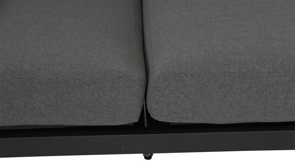 LOUNGEGARNITUR 3-teilig   Teakholz Aluminium, Stahl  - Anthrazit/Teakfarben, KONVENTIONELL, Holz/Kunststoff - Siena Garden